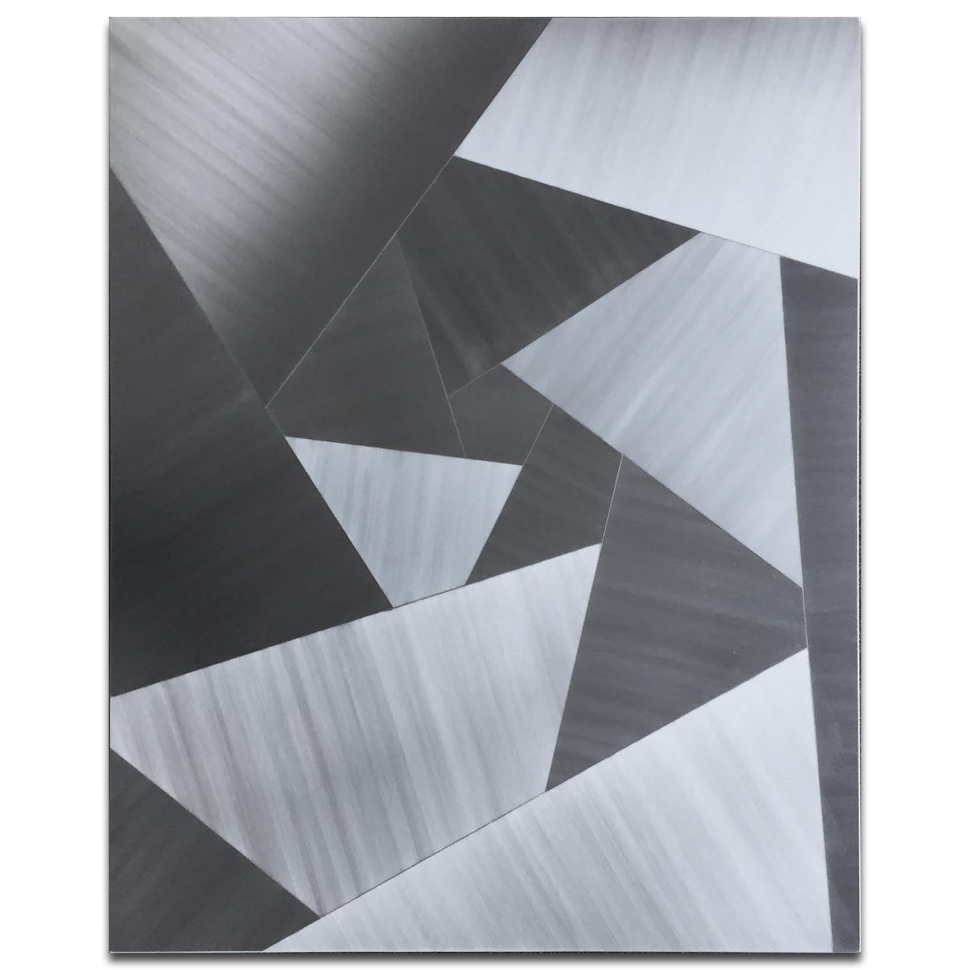 Scattered Edges by Helena Martin - Cubism Metal Art on Natural Aluminum