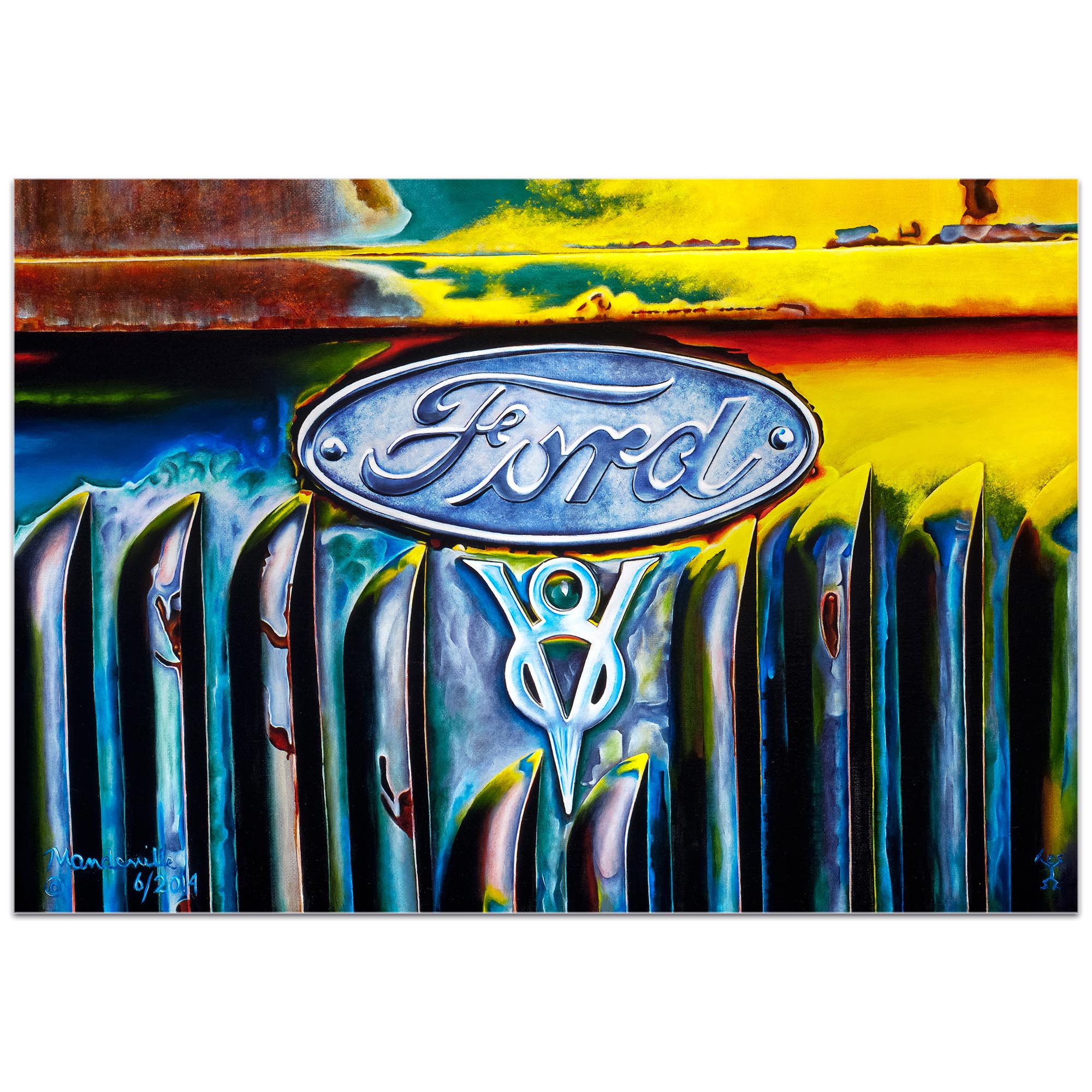 Americana Wall Art 'Forever Ford' - Classic Cars Decor on Metal or Plexiglass - Image 2