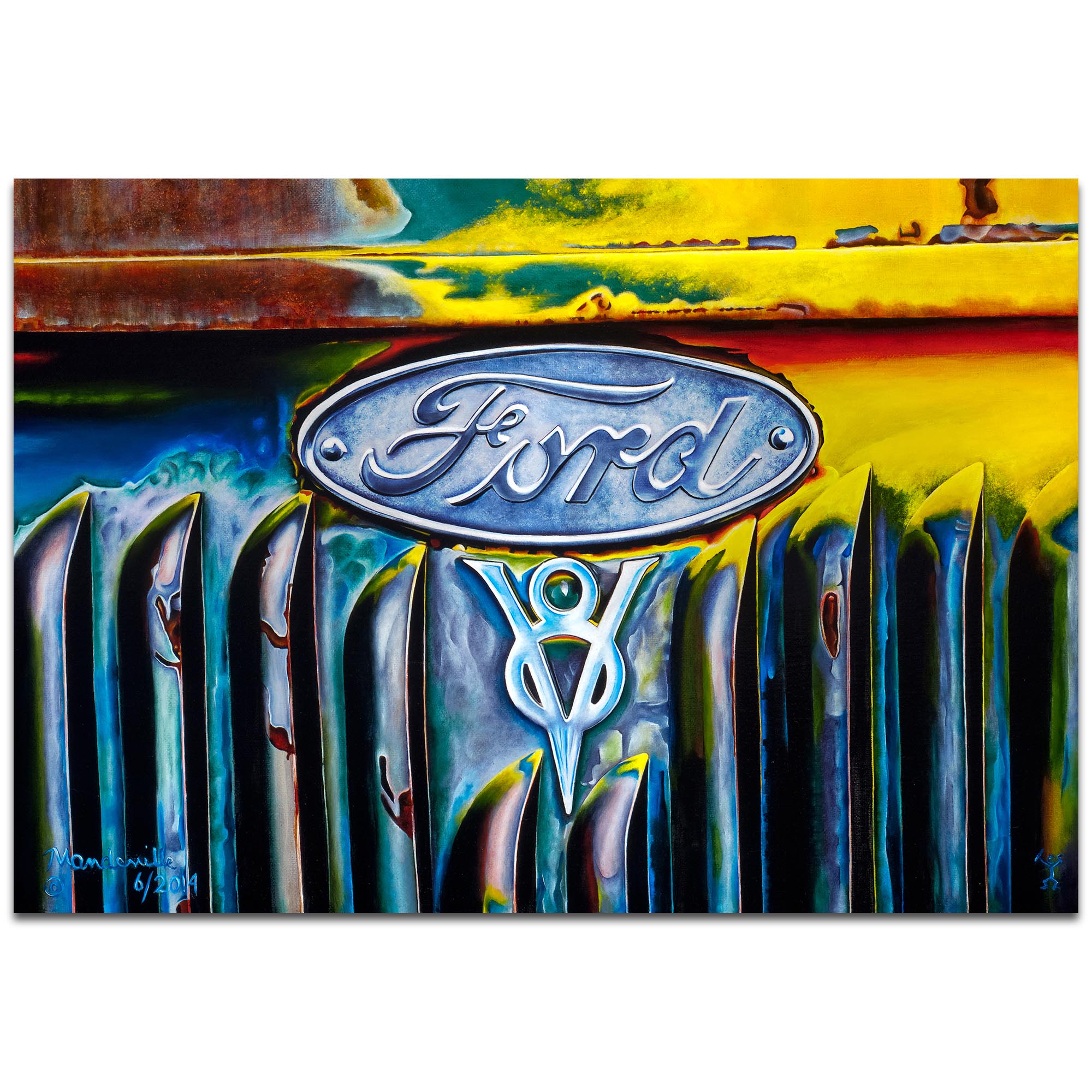 Americana Wall Art 'Forever Ford' - Classic Cars Decor on Metal or Plexiglass