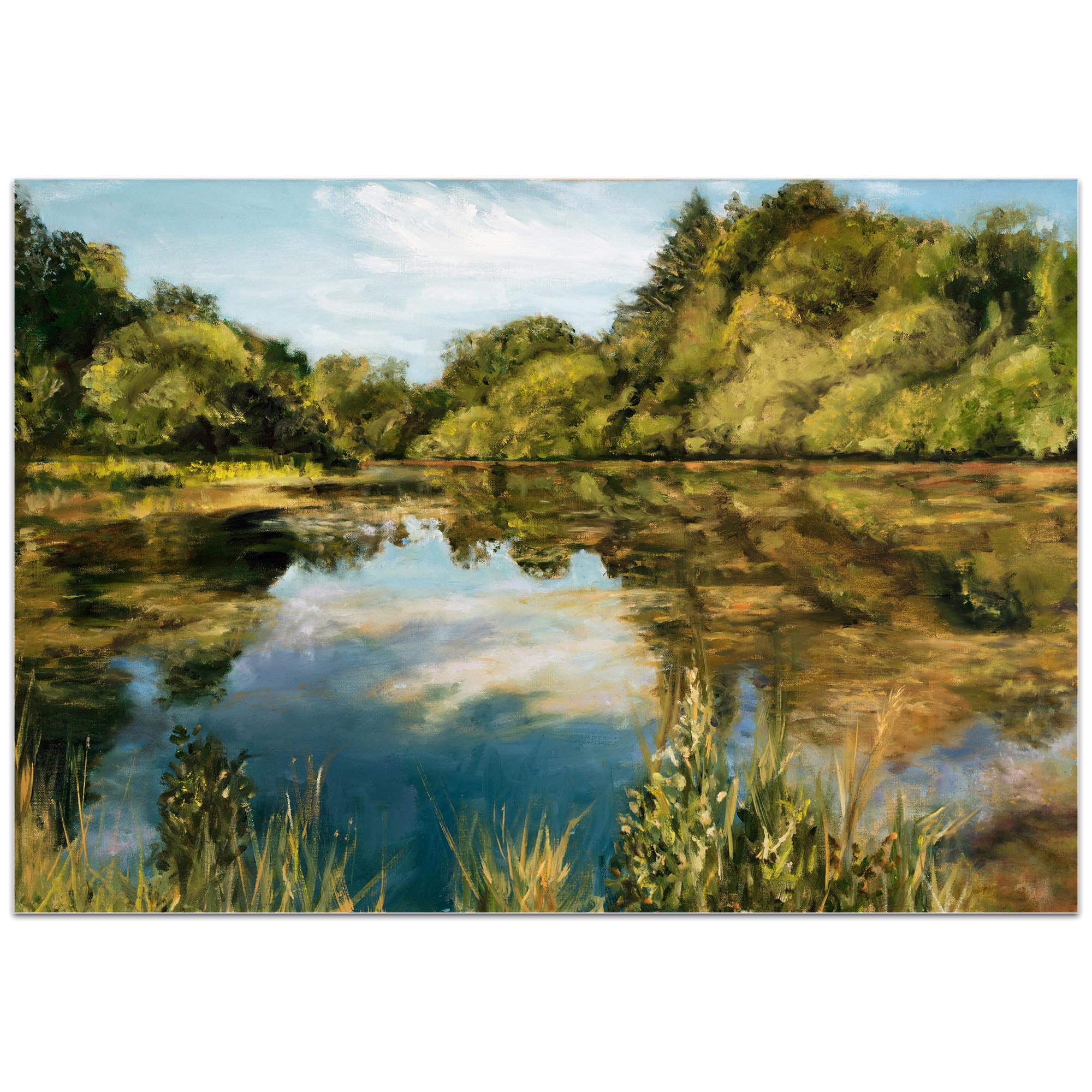 Traditional Wall Art 'Lake' - River Landscape Decor on Metal or Plexiglass - Image 2