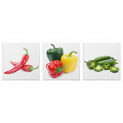 Peppers - Contemporary giclee Painting Print on Canvas