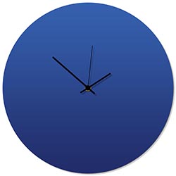 Blueout Black Circle Clock 16x16in. Aluminum Polymetal