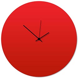 Redout Black Circle Clock Large 23x23in. Aluminum Polymetal