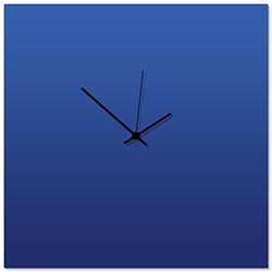 Blueout Black Square Clock Large 23x23in. Aluminum Polymetal