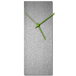 Adam Schwoeppe Silversmith Clock Green Midcentury Modern Style Wall Clock