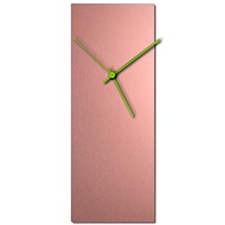 Adam Schwoeppe Coppersmith Clock Green Midcentury Modern Style Wall Clock