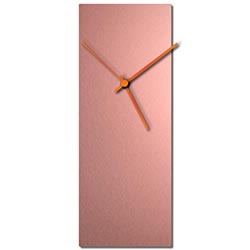Adam Schwoeppe Coppersmith Clock Orange Midcentury Modern Style Wall Clock