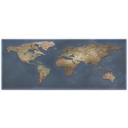 World Map Art 1800s World Map - Old World Wall Decor on Metal or Acrylic