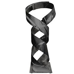 Carlos Jacobs Continuum in Black 10in x 25in Contemporary Style Metal Sculpture