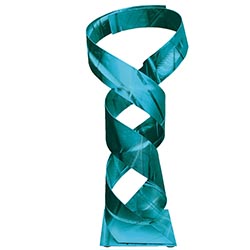 Carlos Jacobs Continuum in Teal 10in x 25in Contemporary Style Metal Sculpture