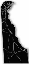 Delaware - Acrylic Cutout State Map - Black/Grey USA States Acrylic Art