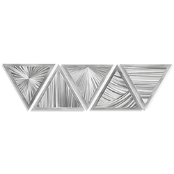Helena Martin Linear Angles 53in x 13in Modern Metal Art on Ground Metal