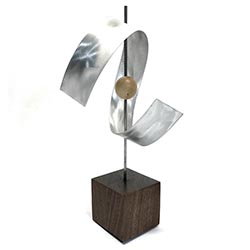 Jackson Wright Swoosh 8in x 15in Contemporary Style Modern Wood Sculpture