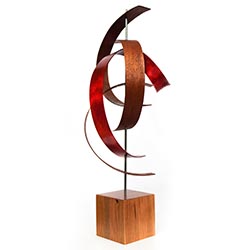 Jackson Wright Wind 10in x 20in Contemporary Style Modern Wood Sculpture