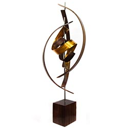 Jackson Wright Spiral 11in x 29in Contemporary Style Modern Wood Sculpture