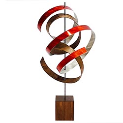 Jackson Wright Unwind 10in x 21in Contemporary Style Abstract Wood Sculpture