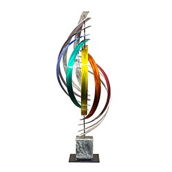 Jackson Wright Nautilus CT 13in x 48in Contemporary Style Abstract Metal Sculpture