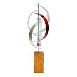 Jackson Wright Sails v2 Red Cherry 10in x 24in Contemporary Style Abstract Metal Sculpture
