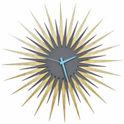 RF Atomic Clock - Maple Grey/Blue Starburst