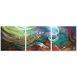 Esne Triptych Large 70x22in. Metal or Acrylic Abstract Decor