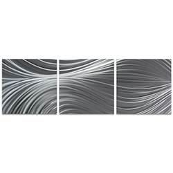 Passing Currents Triptych Large 70x22in. Metal or Acrylic Contemporary Decor
