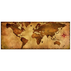 Old World Map - Contemporary Metal Wall Art