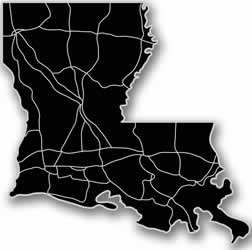 Louisiana - Acrylic Cutout State Map - Black/Grey USA States Acrylic Art