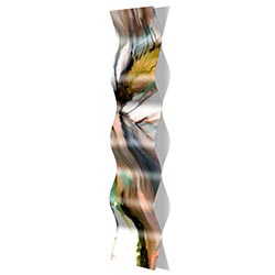 NAY Rose Onyx Wave 9.5in x 44in Contemporary Style Metal Wall Decor