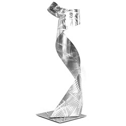 Helena Martin The Gown Sculpture 9in x 32in Modern Metal Art on Ground Metal