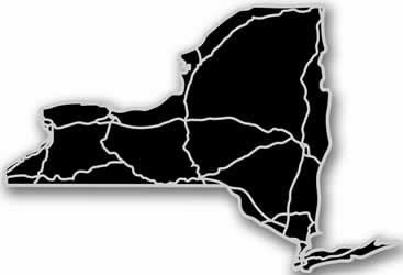 New York - Acrylic Cutout State Map - Black/Grey USA States Acrylic Art