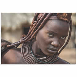 Himba Girl by Piet Flour - African Fashion Art on Metal or Acrylic