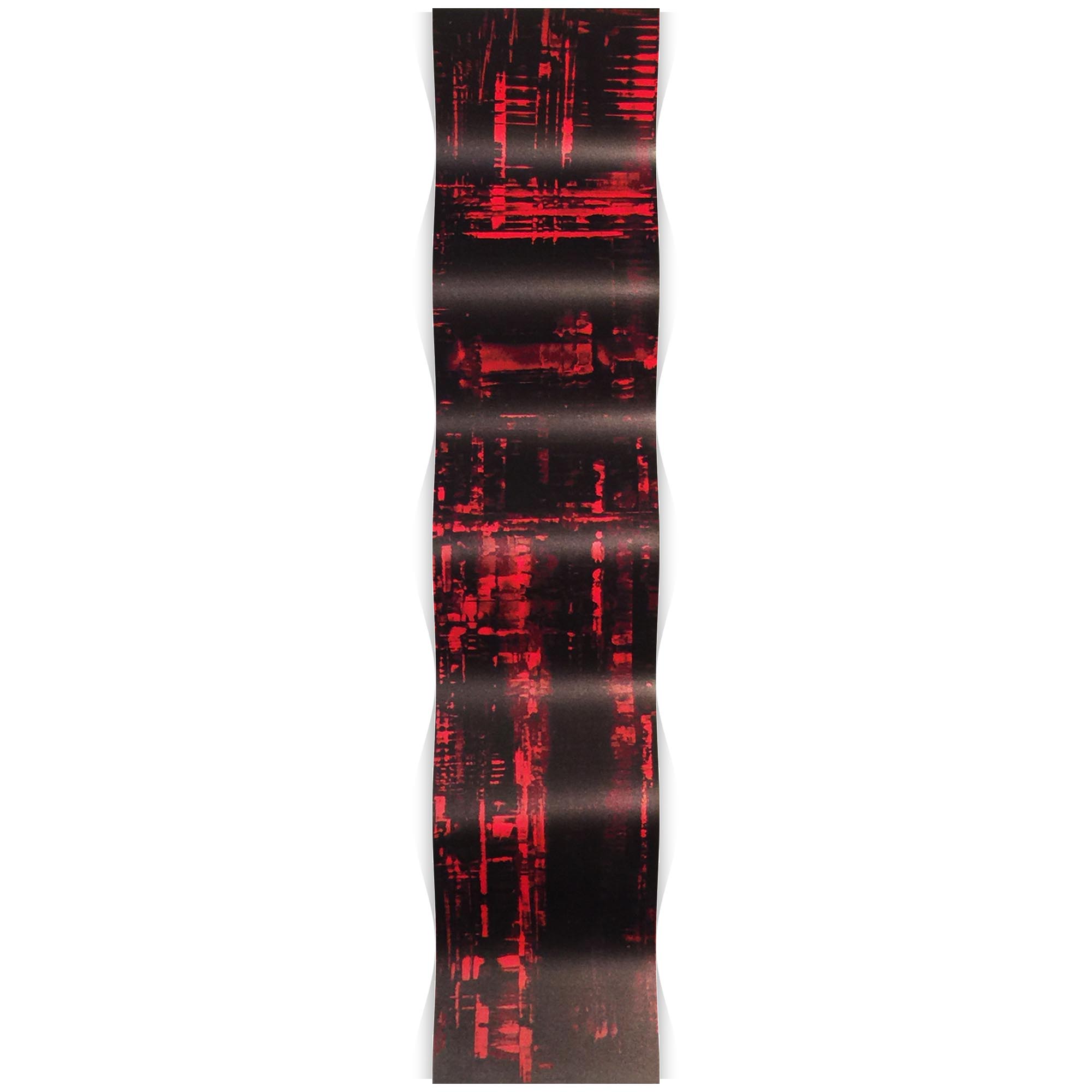 Aporia Red Wave 9.5x44in. Metal Eclectic Decor - Image 2