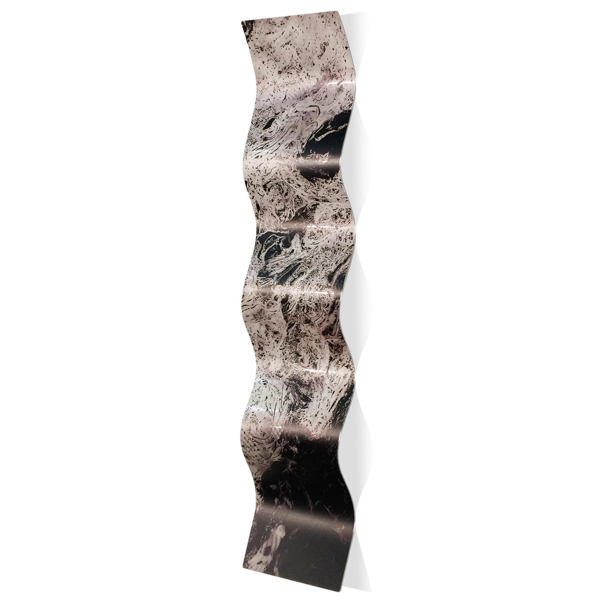 Storm Black Wave 9.5x44in. Metal Eclectic Decor