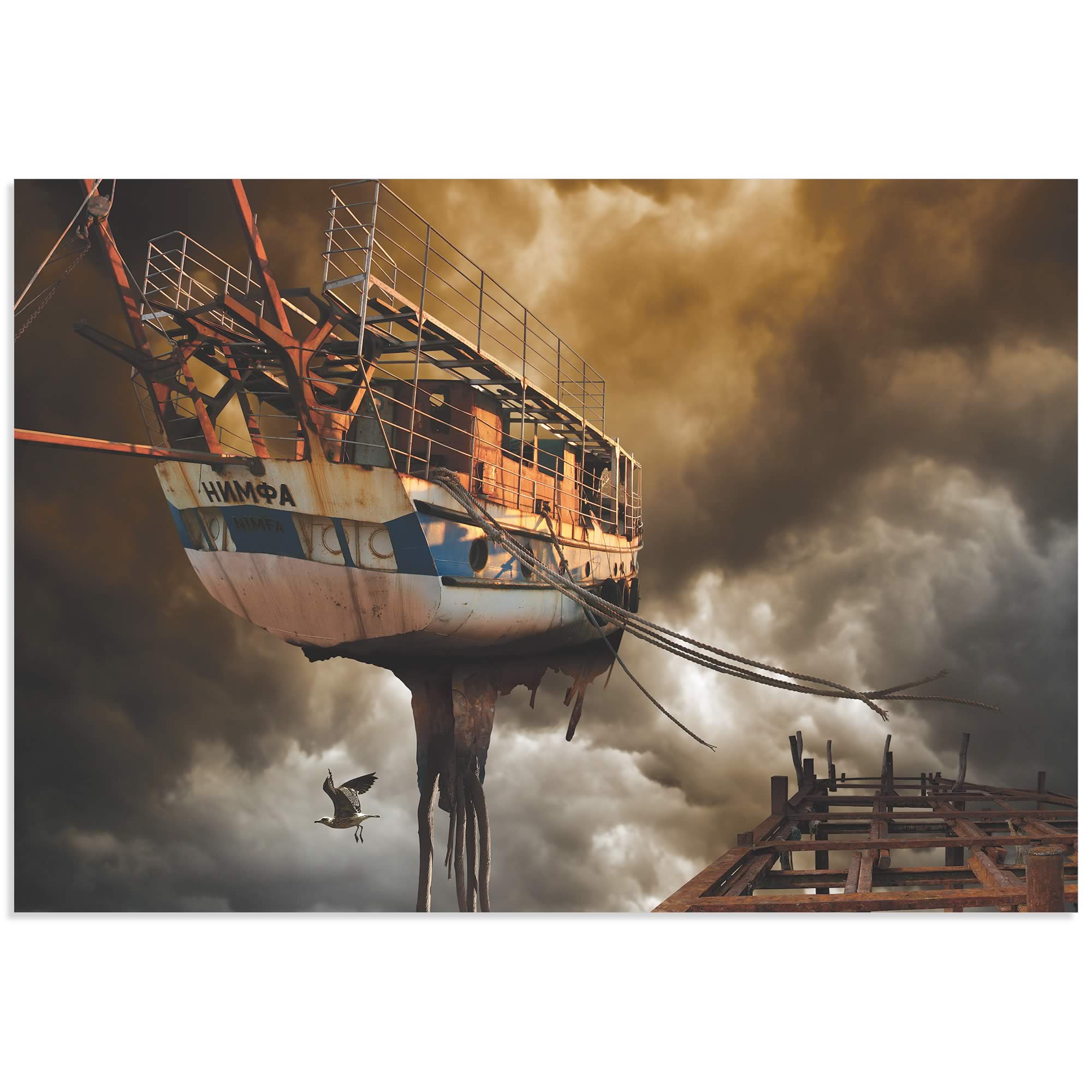 Nymph Ship by Radoslav Penchev - Digital Graphic Art on Metal or Acrylic